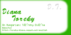 diana toreky business card